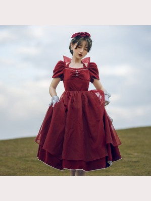 Rose Chatter Lolita Style Dress OP by Withpuji (WJ79)